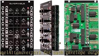 Synthrotek Quadrangle DIY PCBs, Panel and ICs - Eurorack Quad Envelope Generator