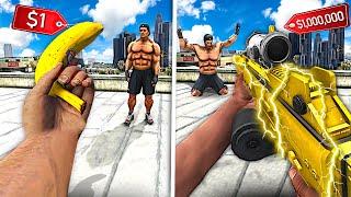 $1 Weapon VS $1,000,000 GOD Weapon In GTA 5!