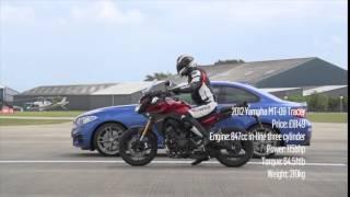 BMW M235i Coupe vs Yamaha MT-09 Tracer | Specials | Motorcyclenews.com