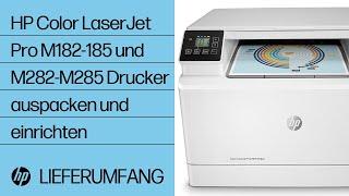 HP Color LaserJet Pro M182-185 und M282-M285 Drucker auspacken und einrichten | HP LaserJet | HP