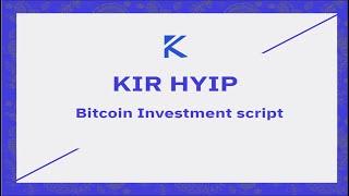 HYIP Script | Bitcoin Investment Software | Cryptocurrency | Smart Contract