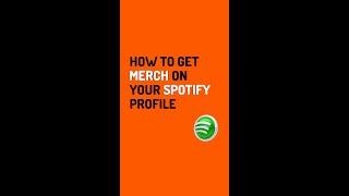How to get merch on your Spotify profile #shorts