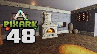 LIVING ROOM BUILD & INTERIOR DESIGN FUN - Let's Play PixARK Gameplay Part 48 (PixARK Pooping Evolved