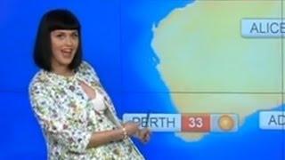 Katy Perry: Miley Cyrus Tried Tongue in Kiss! Does Weather Report on Australia Sunrise Show