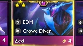 ZED⭐⭐⭐6 CROWD DIVER CARRY  | TFT Set 10