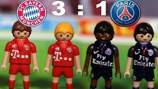 BAYERN MÜNCHEN-PARIS SAINT GERMAIN 3:1 - HIGHLIGHTS FUSSBALL CHAMPIONSLEAGUE Playmobil Stop Motion