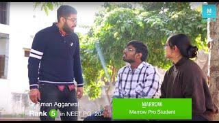 Dr. Aman Aggarwal, Rank 5, NEET PG 2020, talks about how Marrow helped his preparation.