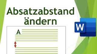 Absatzabstand in Word ändern