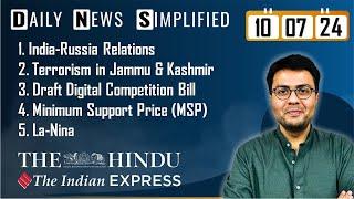 The Hindu & The Indian Express Analysis | 10 July, 2024 | Daily Current Affairs | DNS | UPSC CSE