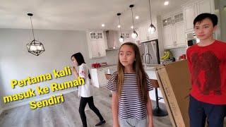 Unboxing New House Tour,Rumah Baru. Three Dobson enter  Empty new Home.