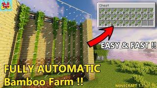 EASY Beginner Automatic Bamboo Farm Minecraft Tutorial (FOR ALL PLATFORMS) - Minecraft Auto Farm