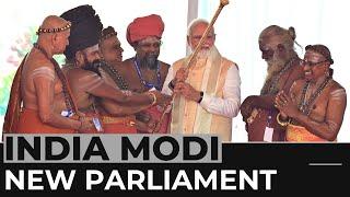 Modi opens India’s new parliament as opposition boycotts