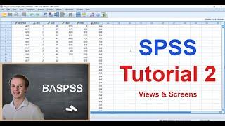 SPSS Tutorial #2 - Data & Variable View, Syntax & Output Screens