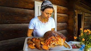 Mountain Life: Away from Civilization, They Cook Meat Rolls Like Nowhere Else!