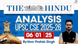 The Hindu Analysis | 6 January 2025 | UPSC 2025 | StudyIQ | Veer Pratab Singh