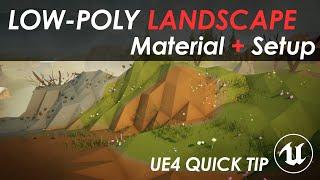 UE4 Lazy Tutorial - Low-poly Landscape Material