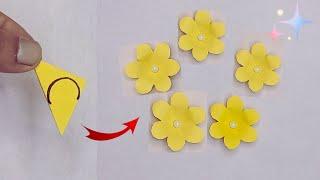 How To Make Easy Paper Flowers | DIY Paper Flower Craft Ideas Tutorial