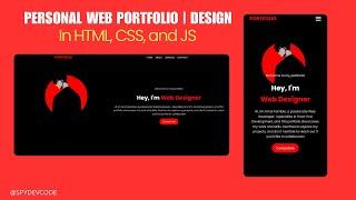 How to Design a Professional Portfolio Website – HTML, CSS, JS Beginner Tutorial #webdevelopment