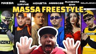 MASSA FREESTYLE (FEAT. ASL WAYNE, KONSTA, RUHSORA EMM, ABBBOSE, DALIMJANOV) OFFICIAL VIDEO REACTION!