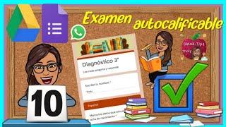 Cómo hacer EXÁMENES EN LÍNEA con FORMULARIOS DE GOOGLE 2020//EXAMEN AUTOCALIFICABLE