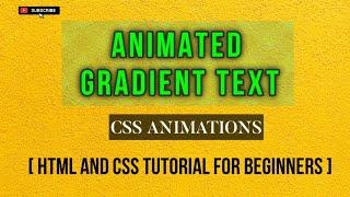 Animated Gradient Text using HTML And CSS | CSS Tutorial for beginners #htmlcss #css3