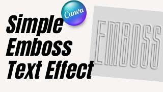 Emboss text effect in Canva tutorial | 3D Typography Art