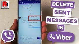 HOW TO DELETE SENT MESSAGES IN VIBER