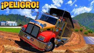 ¡A PUNTO DE VOLTEARSE CARGADO DE GANADO! | American Truck Simulator