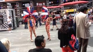 Nude Models in Times Square NYC Body Paint Art! Naked! Sexy!