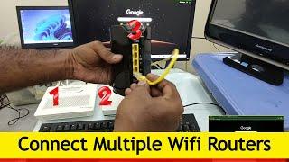 How to connect multiple WiFi routers and Expand WiFi signal  Step By Step