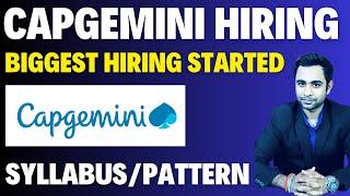 Capgemini Hiring Announced 2024 | Biggest Hiring | Syllabus & Pattern