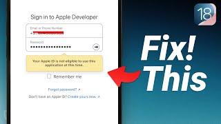 Your Apple ID is Not Eligible to Use This Application At This Time | Fix iOS 18 Update Not Showing!