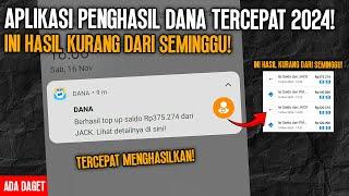 hasil kurang dari seminggu! aplikasi penghasil saldo dana tercepat 2024