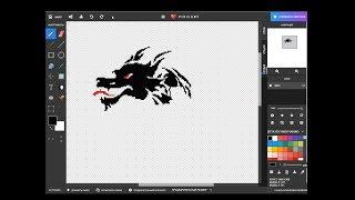 Как нарисовать дракона  рисунки по клеточкам Pixel art