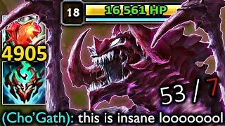 BIGGEST CHO'GATH IN SEASON 13 (16 500 HP, 4905 HEARSTEEL STACKS)