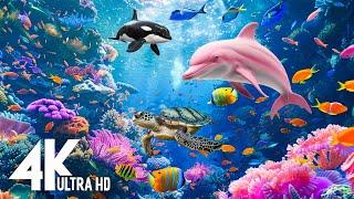 Ocean 4K - Beautiful Coral Reef Fish in Aquarium, Sea Animals for Relaxation