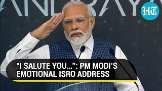 PM Modi Chokes Up In Address To ISRO Scientists; “Chandrayaan-3 Landing Site Named Shivshakti
