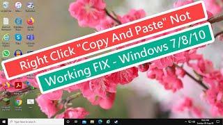 Right Click Copy And Paste Not Working FIX - Windows 7/8/10
