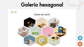 Cómo hacer una galería de imágenes en HTML y CSS  | Galería HEXAGONAL RESPONSIVE 