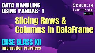 Slicing of Rows and Columns in Dataframe pandas python | Class 12 IP and CS  Complete Course