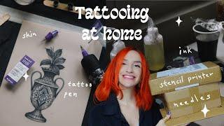 Practicing Tattooing at Home  stencil printer & better needles | Becoming a Tattoo Artist Ep.04