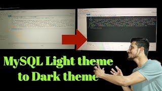 How to change the RDBMS MySQL workbench Light theme to the Dark theme? #mysql #rdbms #sql #darktheme