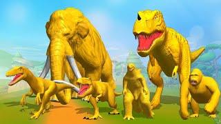 LIVE :‍Brown Dinosaurs Evolution: Animals Adventures | T-rex Velociraptor | Jurassic World