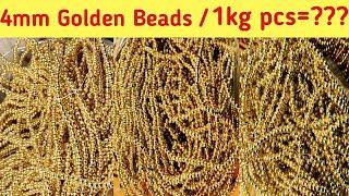 4 mm | Golden Beads | Variety | Pearls Beads |