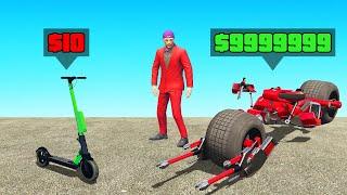 $10 vs $9,999,999 VEHICLE In GTA 5 RP!