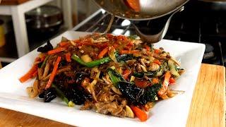 1 minute easy japchae! #shorts