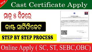 How To Apply  Caste Certificate In Online 2023 || Caste Certificate Apply Online In Odia