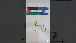 Palestine and Israel drawing | Hamna Arts #hamnaarts #trending #shortsfeed #shorts