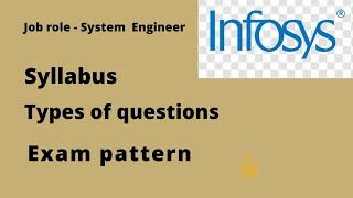 INFOSYS |Systems Engineer- 2021Exam Syllabus| Exam Pattern