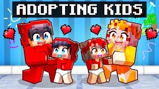 Cash and Mia ADOPT KIDS in Minecraft!